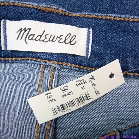 NEW‎ Madewell 10" High-Rise Roadtripper Supersoft Jeans in Playford Wash, 26 - Image 14
