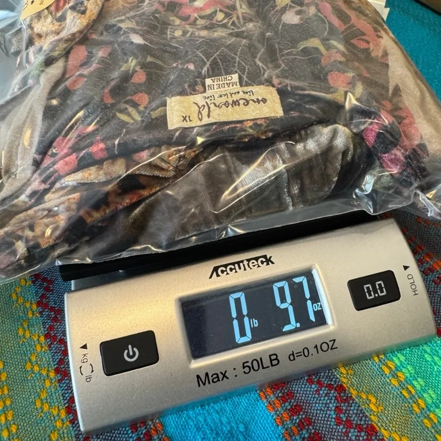 Y2K One World Top Womens 1X Brown Velvet Burnout Butterfly Print Forest Fairy - Image 16