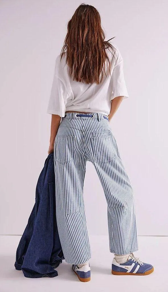 NWT Free People We The Free Moxie Railroad Low-Slung Jeans - Image 5