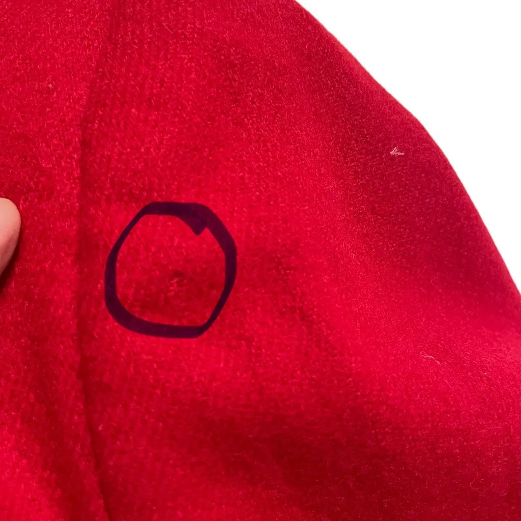 VTG Casablanca Red Wool Blazer Jacket Women’s Size 6 Black Trim 100% Pure Wool - Image 9