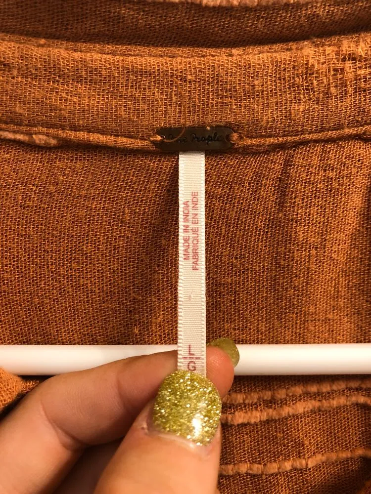 Free People Burnt Orange Blouse - Image 6