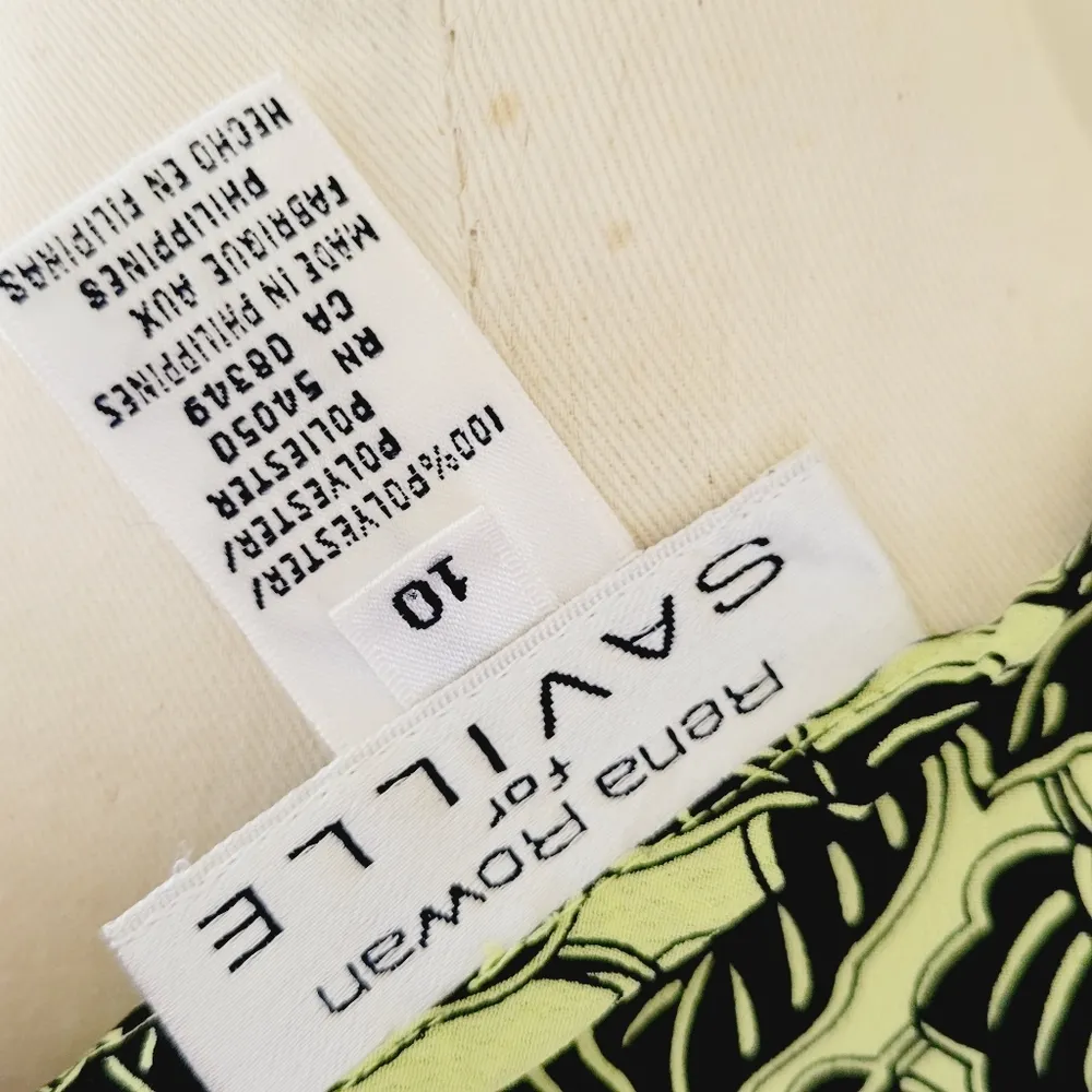 Saville for Rena Rowan leaf print blouse size 10 - Image 6