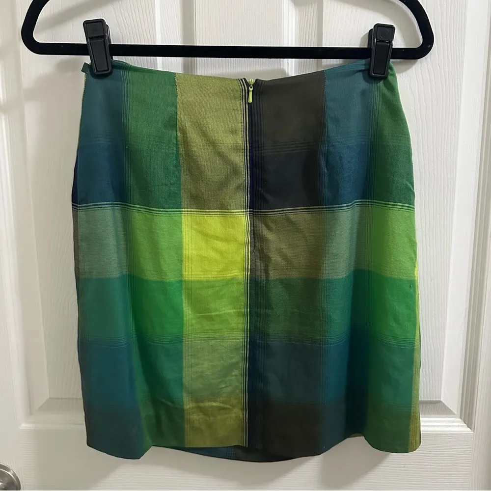 Citi by Yansi Hugel Vintage Plaid Straight Pencil Skirt w/ belt Women’s Sz 4 90s - Image 6