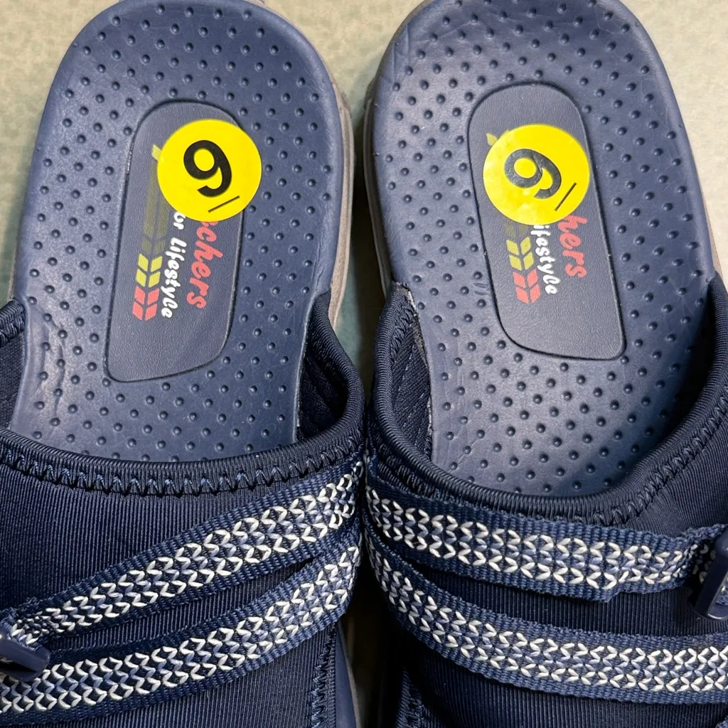 Skechers Reggae Slide Thru NWT Sandals Size 9 Machine Washable Adjustable Straps - Image 9