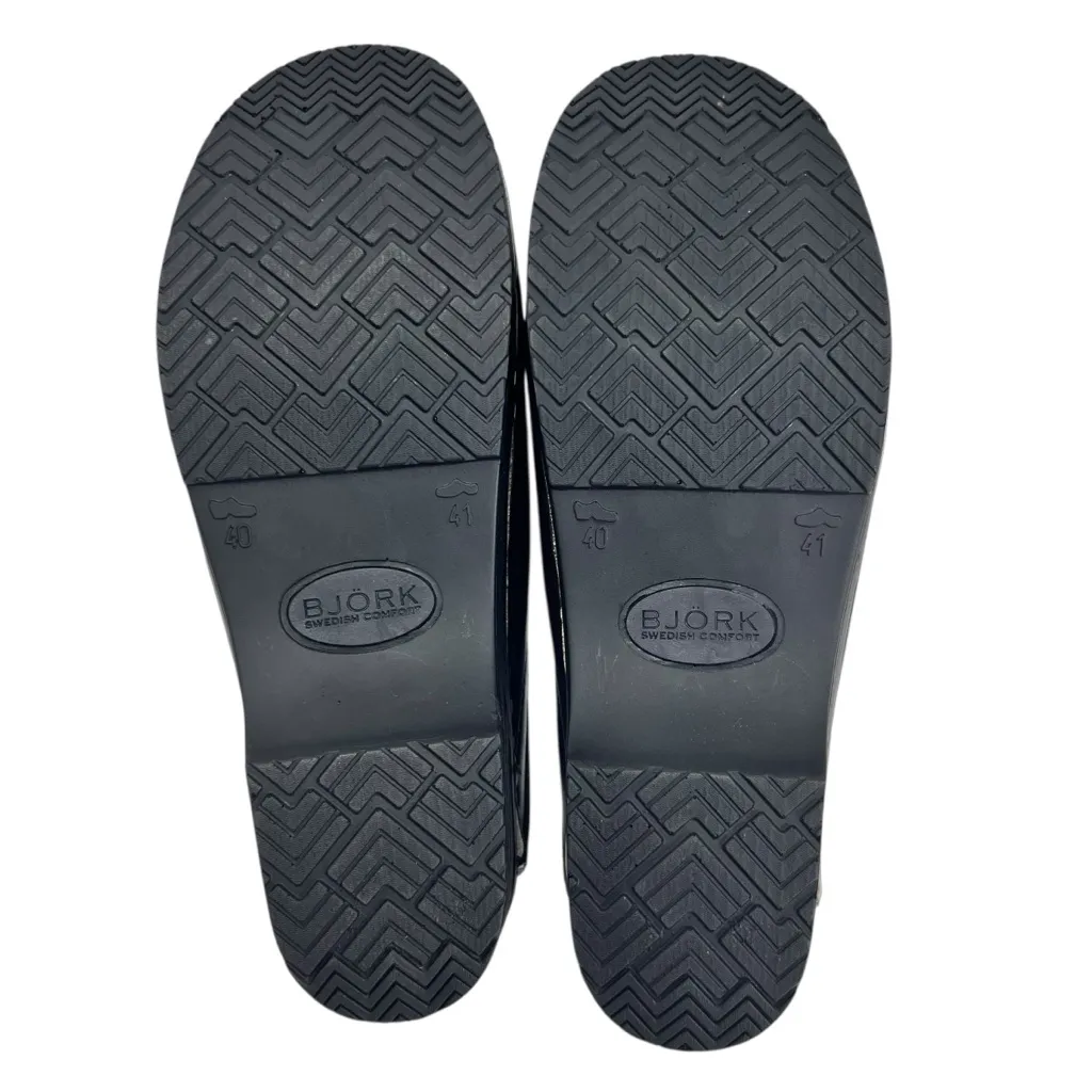 BJORK STELLA Open Back Cabrio Brown Leather Clogs Size 10 - Image 12