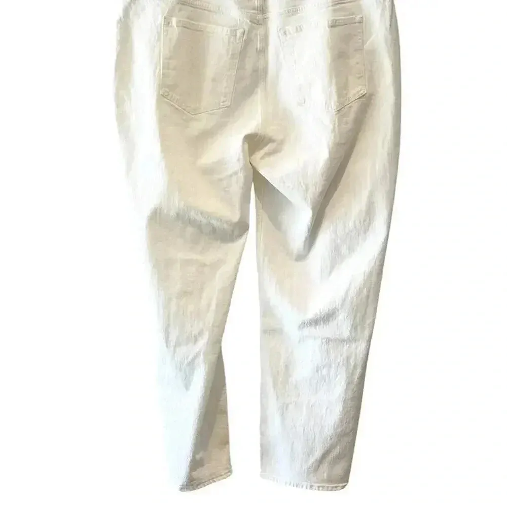 Abercrombie and Fitch Fit White‎ Curve Love '90s Relaxed Jean Plus Size 22 NEW - Image 5