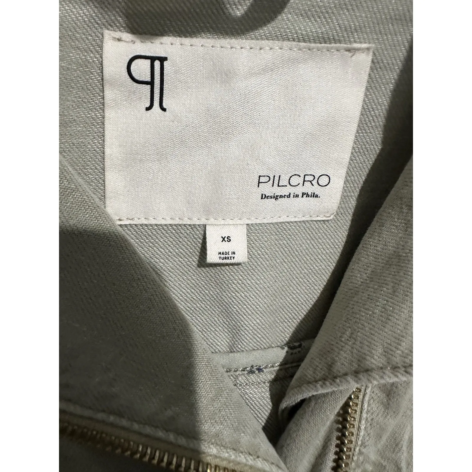 Anthropologie Pilcro Size XXS Tidal Moto Utility Jacket Top Long Sleeve Moss - Image 6