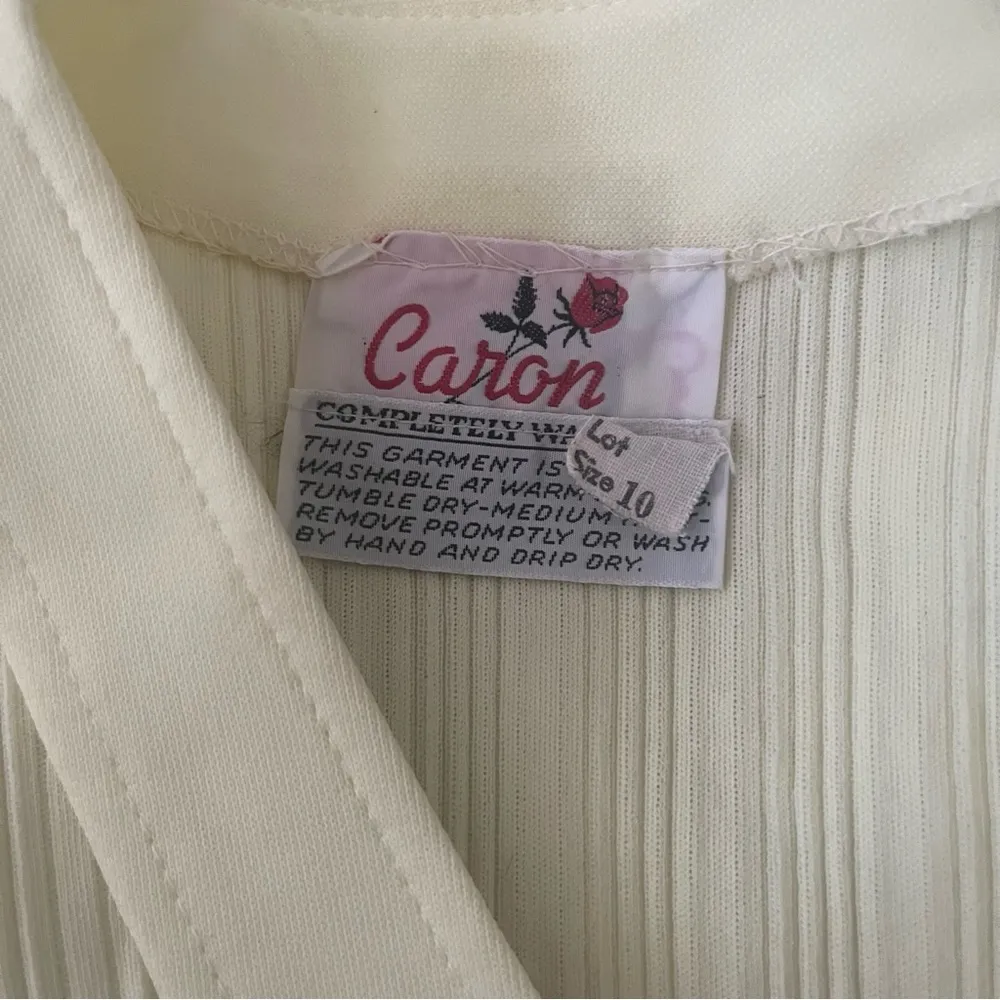 VINTAGE Caron Yellow Pantsuit 3 Piece Pant Self Tie Tank Overshirt Size 10 Small - Image 7