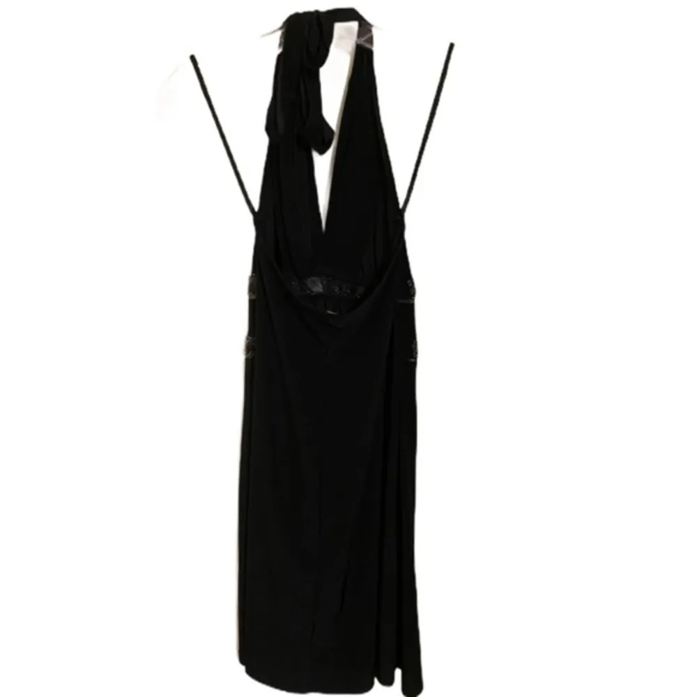 Entry‎ Sexy black beaded plunging neckline dress​ - Image 11