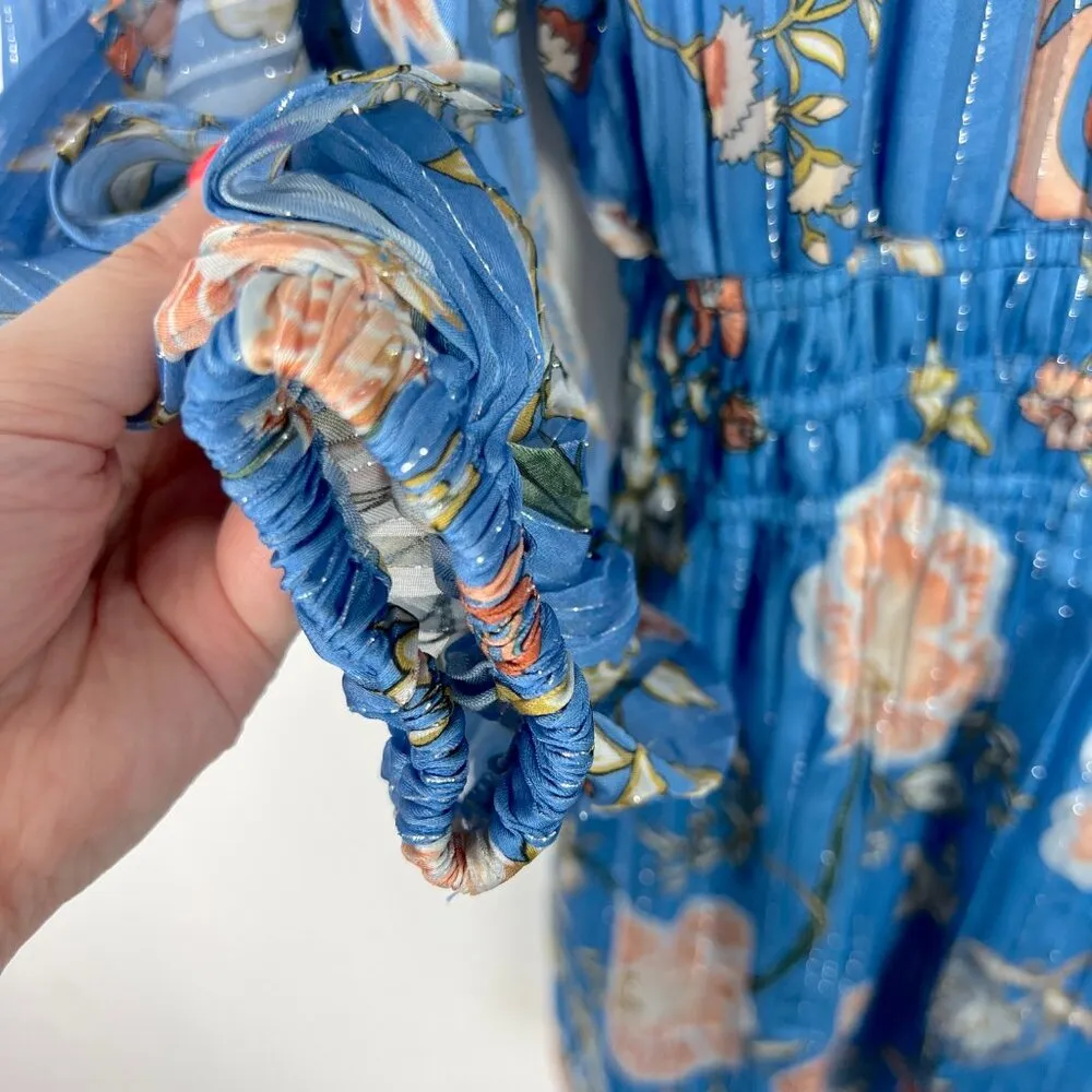 Ramy Brook Printed Hamilton Blouson Sleeve Mini Dress Long Sleeves Size Small - Image 6