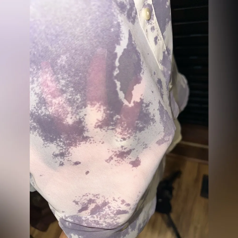 Decree See Through Button Down Womens Shirt Small - Image 3