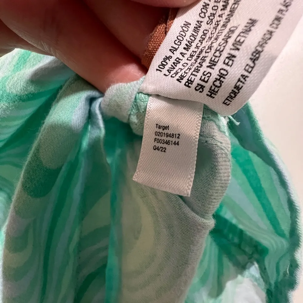 Colsie Foldover Boxer Shorts in Teal Swirl Print Size XL Blue - Image 7