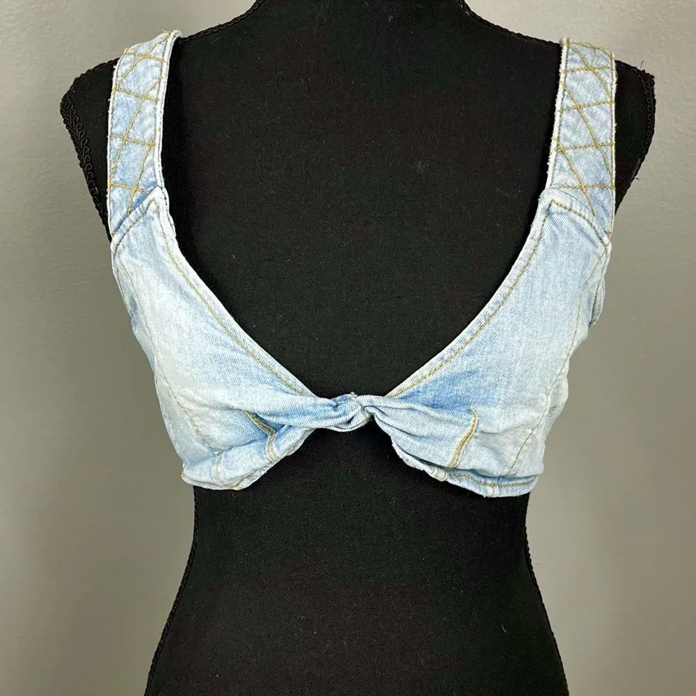 Retrofête Denim Willis Bra Top Blue - Image 3