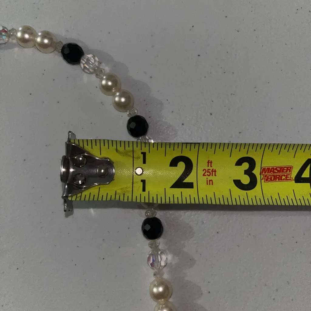 💜 Matching Set of 2 Handcrafted Beaded Necklaces White - Image 7