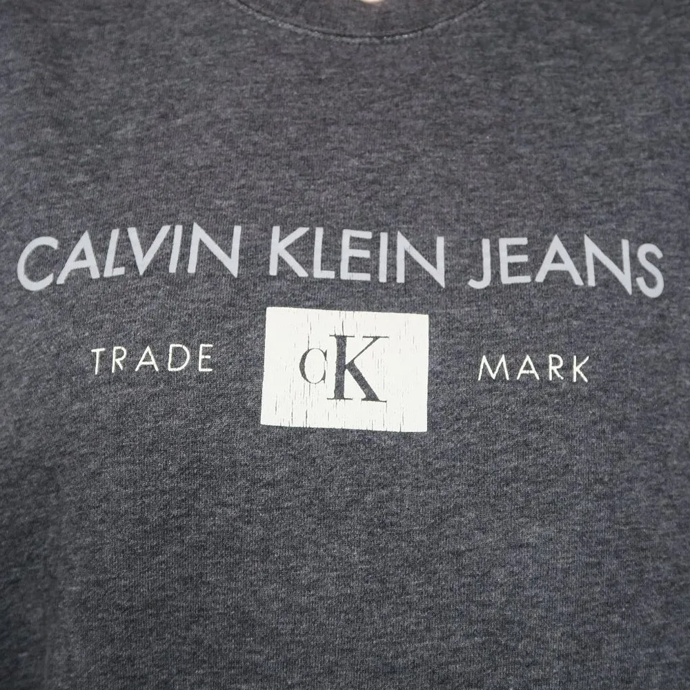 Vintage Y2K Calvin Klein Jeans Gray Sweatshirt - Image 3