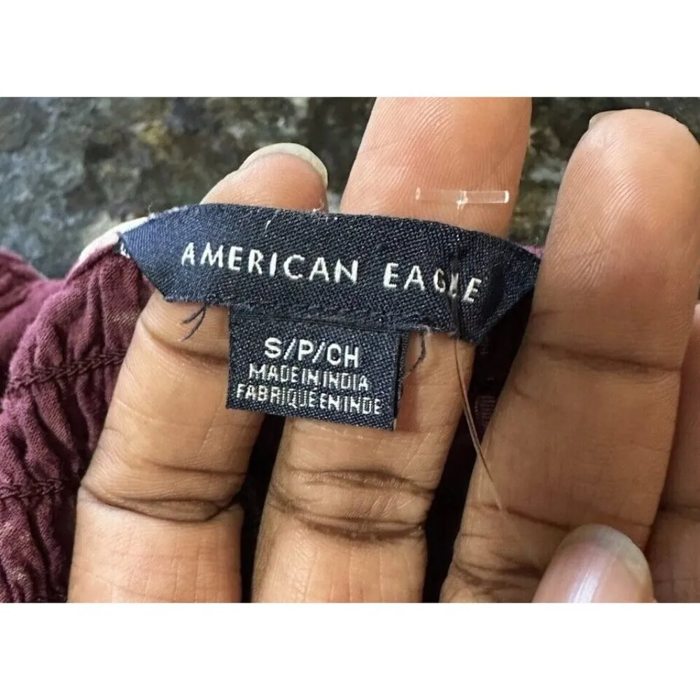 Abercrombie & Fitch Y2K Babydoll Top Sz S Smocked Floral Coquette Bella Swan - Image 3