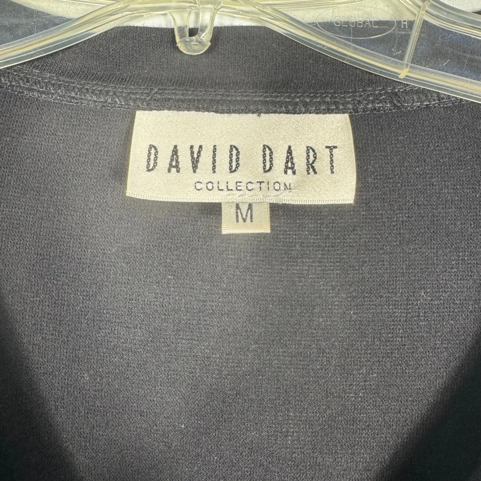 David Dart Collection Black Rayon Button Down Long Sleeve Tunic Top Size M - Image 2