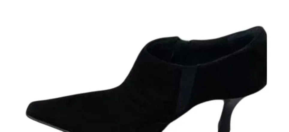 Donald Pliner Black Suede Leather Pump Elastic New Boots Booties New NIB $295 Size 5 - Image 8