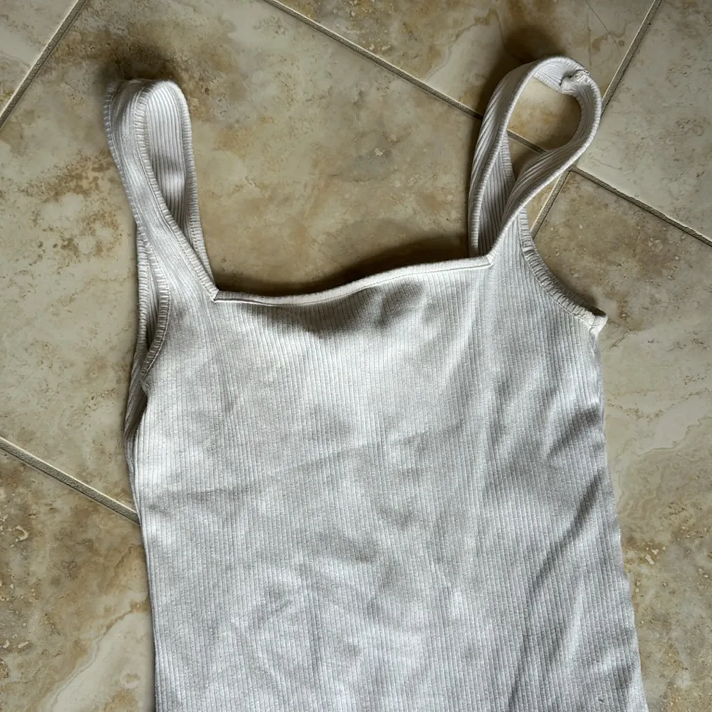 Top shop medium body suit ribbed square neck US 8 - Image 2