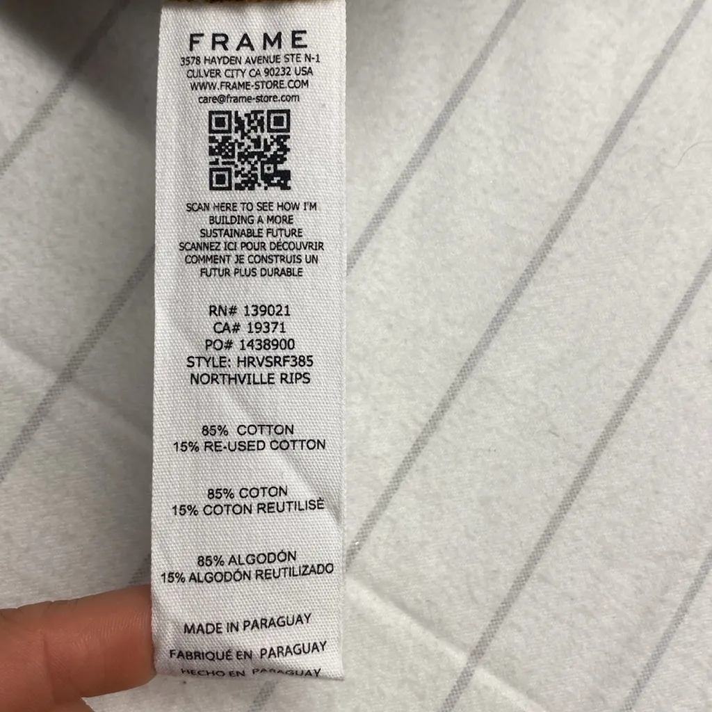 Frame Blue High Rise Distressed Denim Cutoff Shorts Women’s Size 23 Festival - Image 7