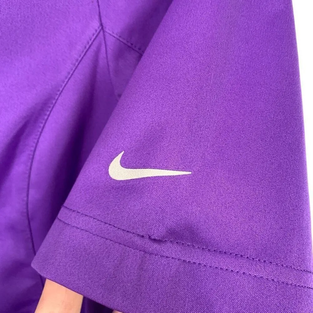 Nike Golf Women's Full Zip Storm-Fit Short Sleeve Top Purple Size Small NWOT - Image 2