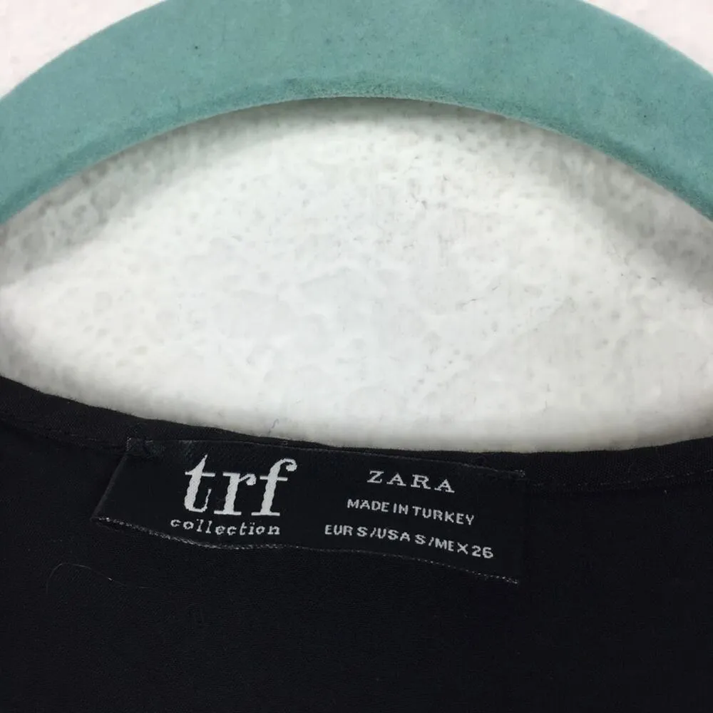 Zara Midi Wrap Dress Small Animal Print Brown Leopard Short Sleeve Casual - Image 5