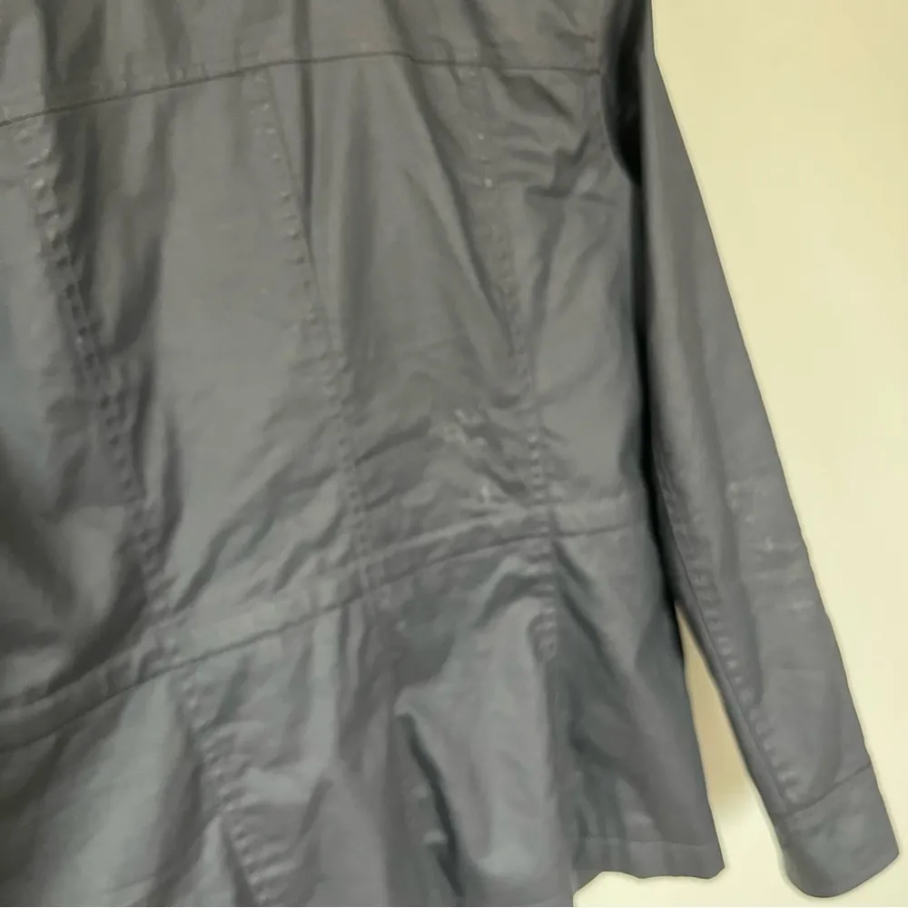 Tommy Hilfiger Women’s Navy Utility Rain Military Jacket Coat Black Blue Small - Image 10