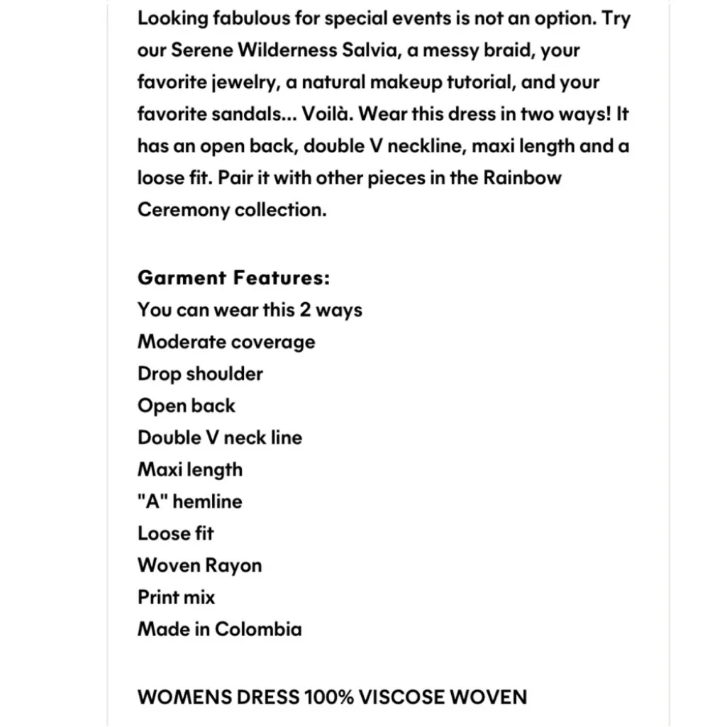 Maaji Serene Wilderness Salvia Dress Medium - Image 9