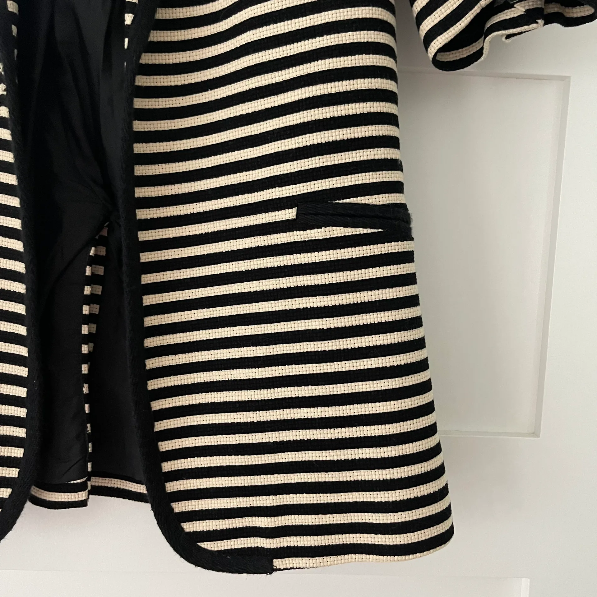 Striped Long Length Blazer - Image 5