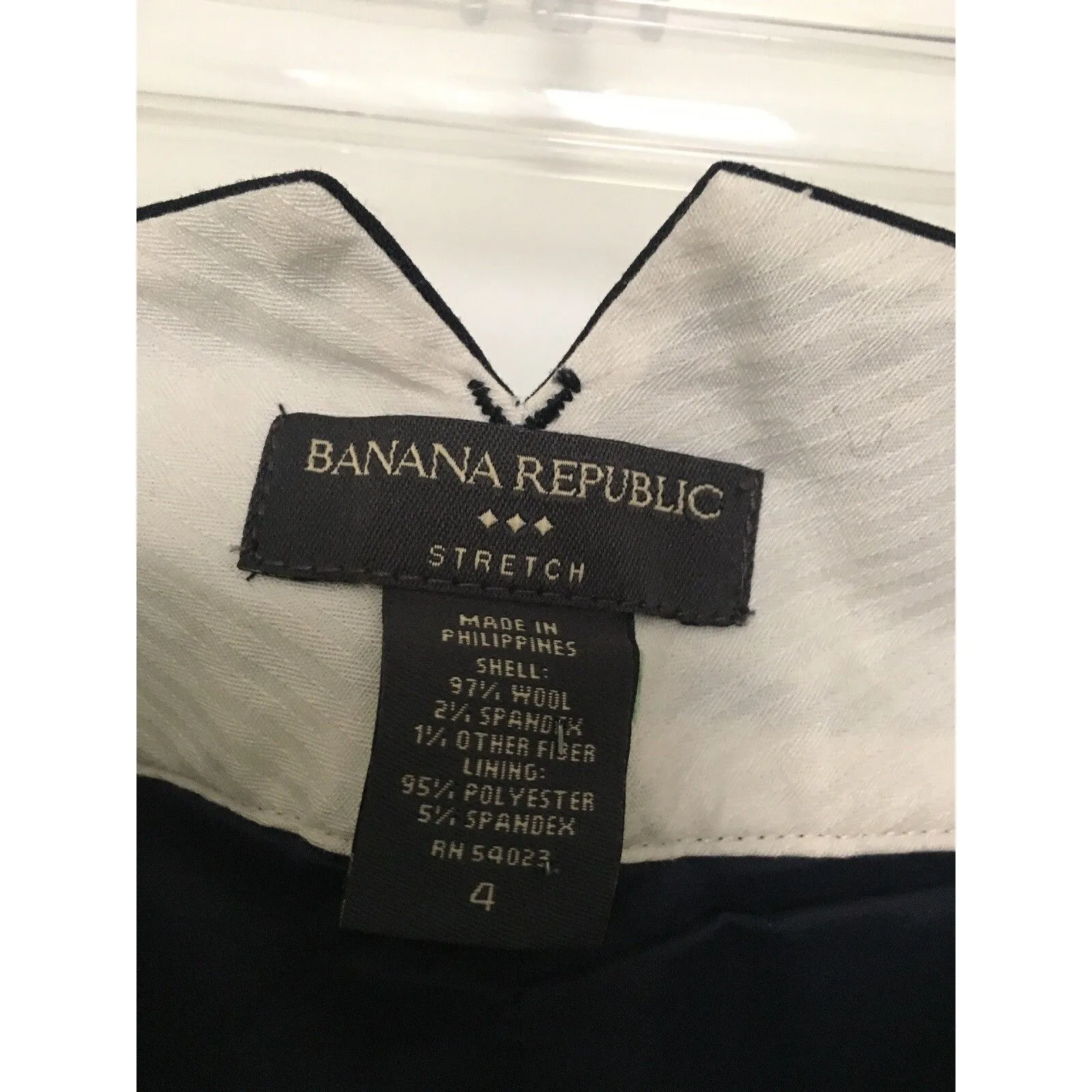 Banana Republic Women's Pinstripe Dress Pants Lined Stretch Size 4 Multi-Color - Image 5