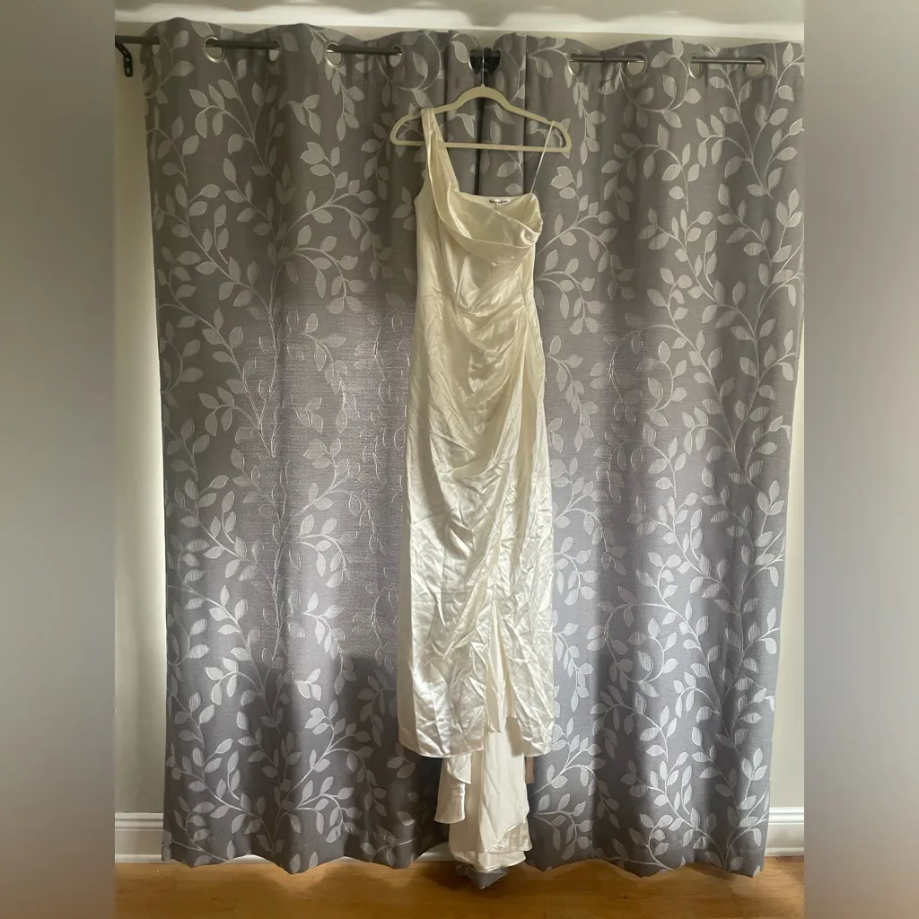 Reformation Eisa Silk Dress Bridal Ivory - Image 5