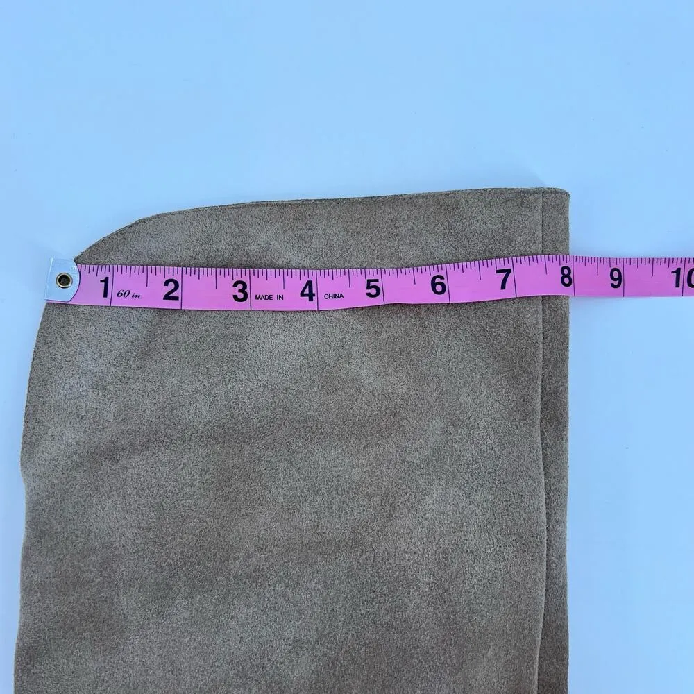 BCBG Generation Cristina taupe tan Buckle Tall Boots Suede Leather US 9 - Image 3