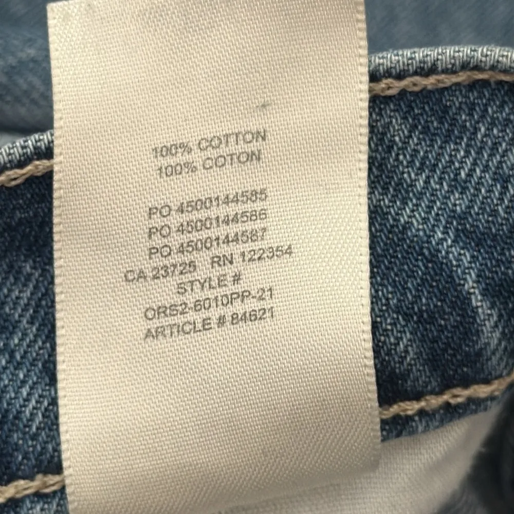 Aritzia Sunday Best High Rise Frayed Hem Denim Jeans Blue Size 25 - Image 6