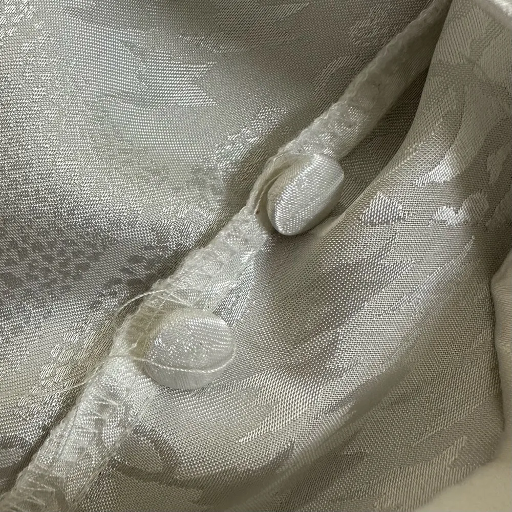 Oscar de la Renta  Expressions White Blouse Size 6 - Image 9