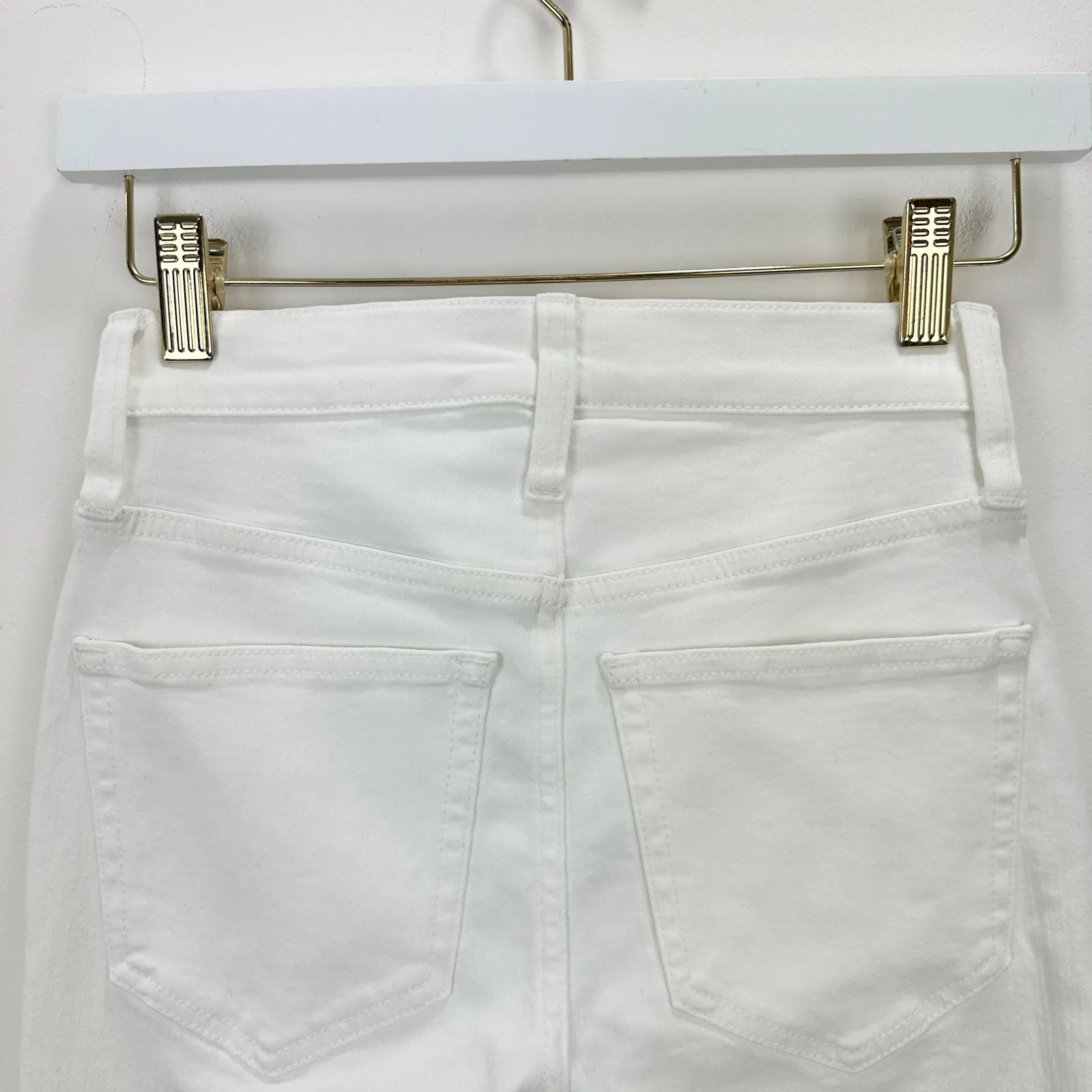 J.Crew 9" Demi Boot Crop Jean White Mid Rise Flare Ankle Raw Hem US 24 NWT - Image 12
