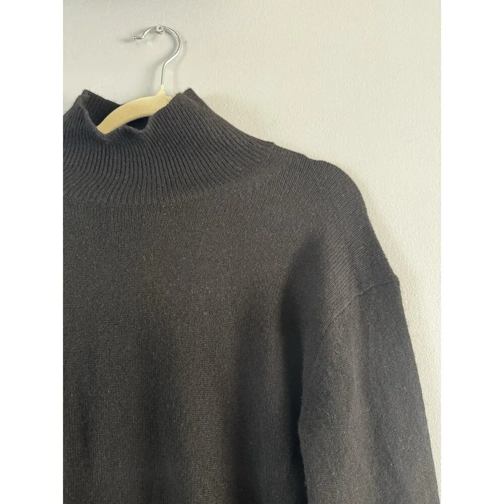 Everlane Black The Body Turtleneck In Cashmere Cropped Ribbed Size XXS - Image 5