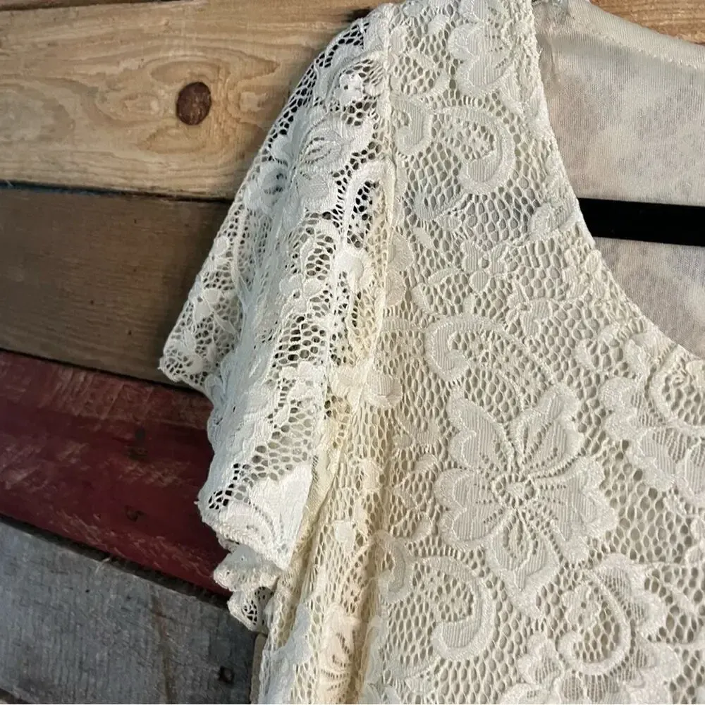 Umgee Ivory Lace Dress Size‎ Small - Image 4