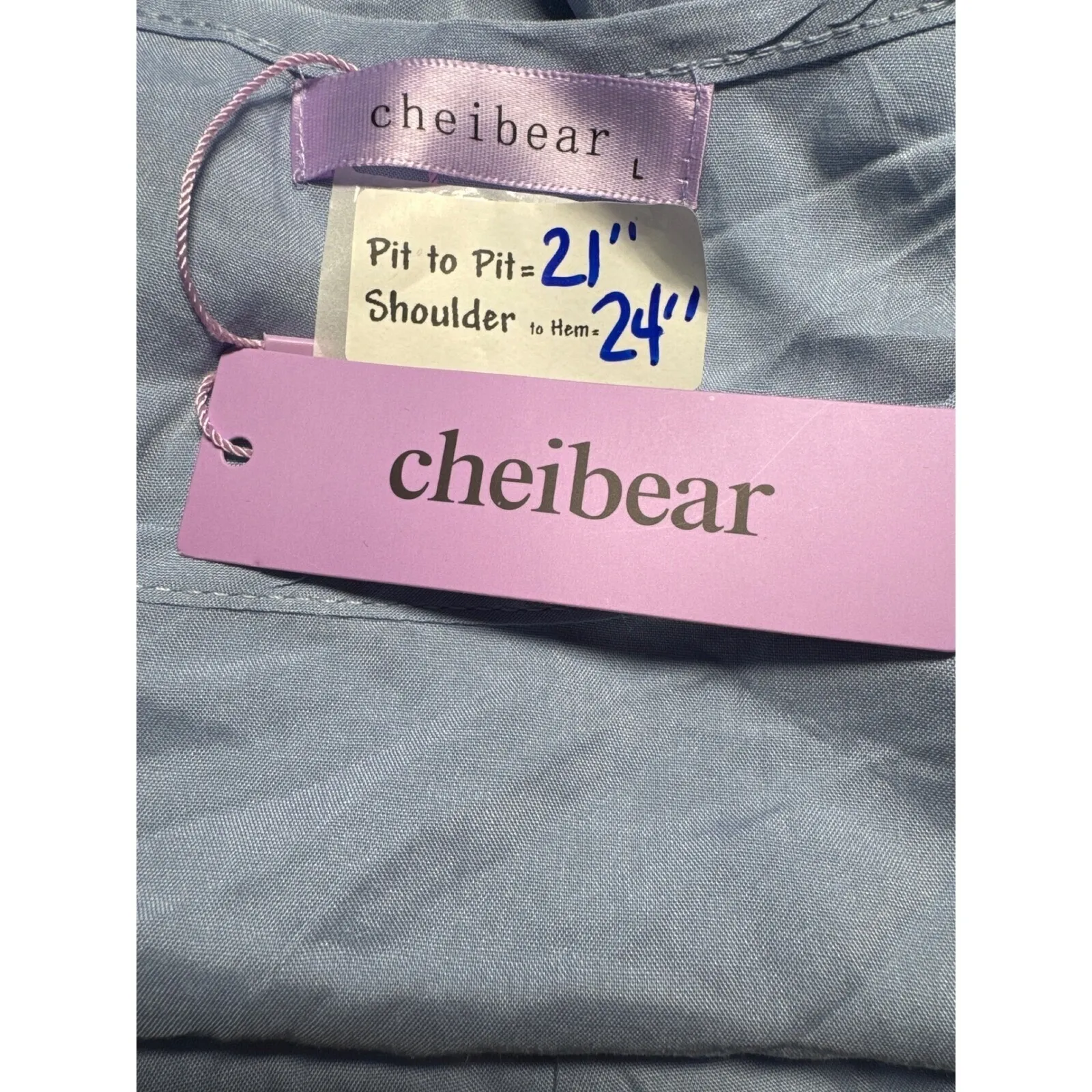 Floral Wide Leg Pants Elastic Waist Drawstring Comfy Loungewear Set 2 pc Size M Blue Size L - Image 4