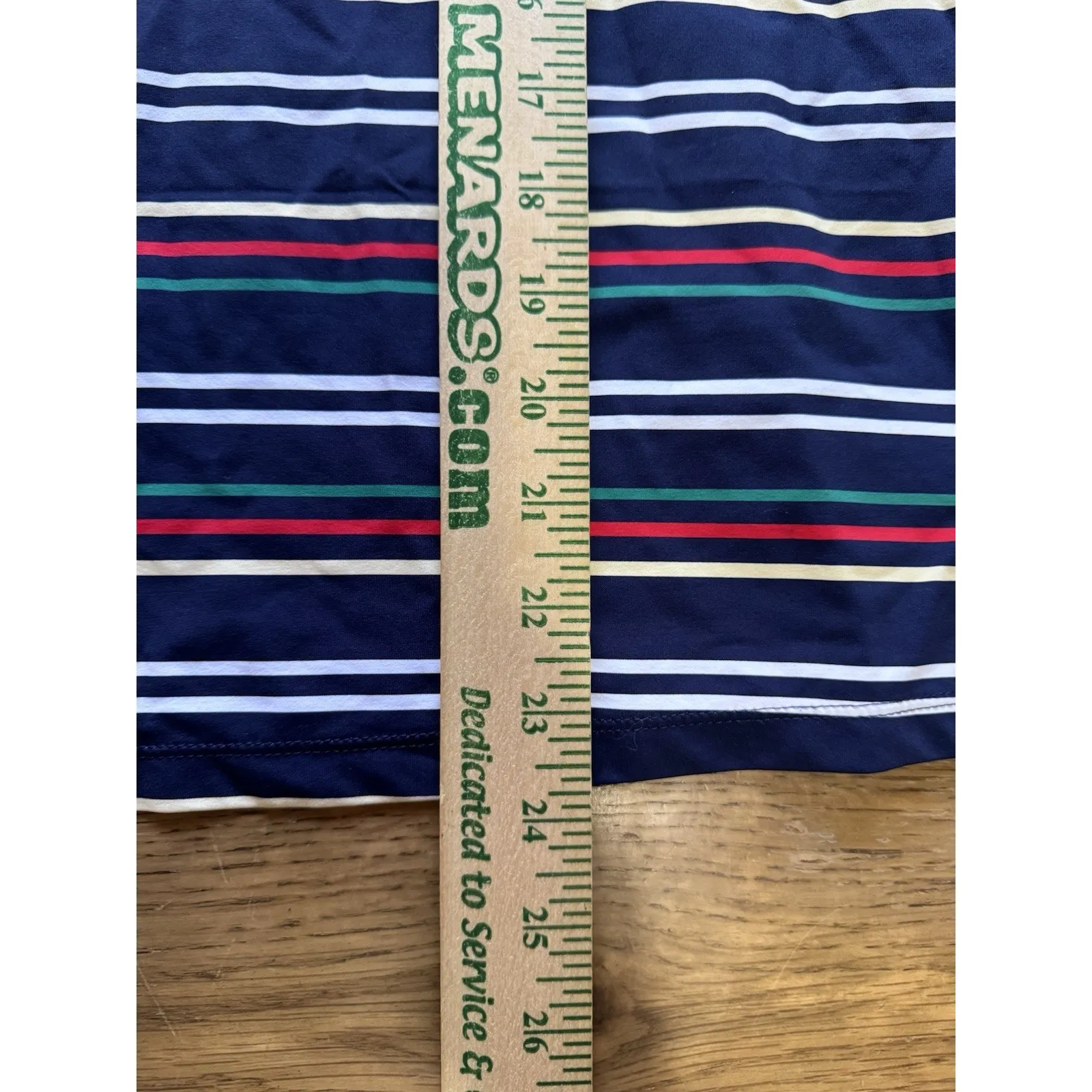 Lands End Women Sz Medium Women Striped Blouse Stretch 3/4 Sleeve Modern Casual - Image 4