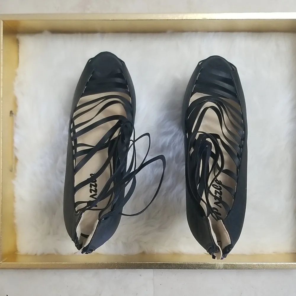 🖤Size 10 Black Platform Zip back heels - Image 2