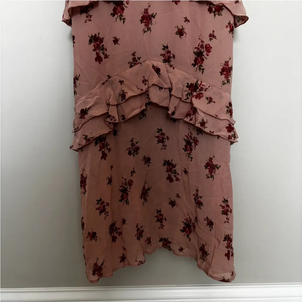 Reformation Tripoli Dress Floral Maxi Pink Size 10 - Image 3