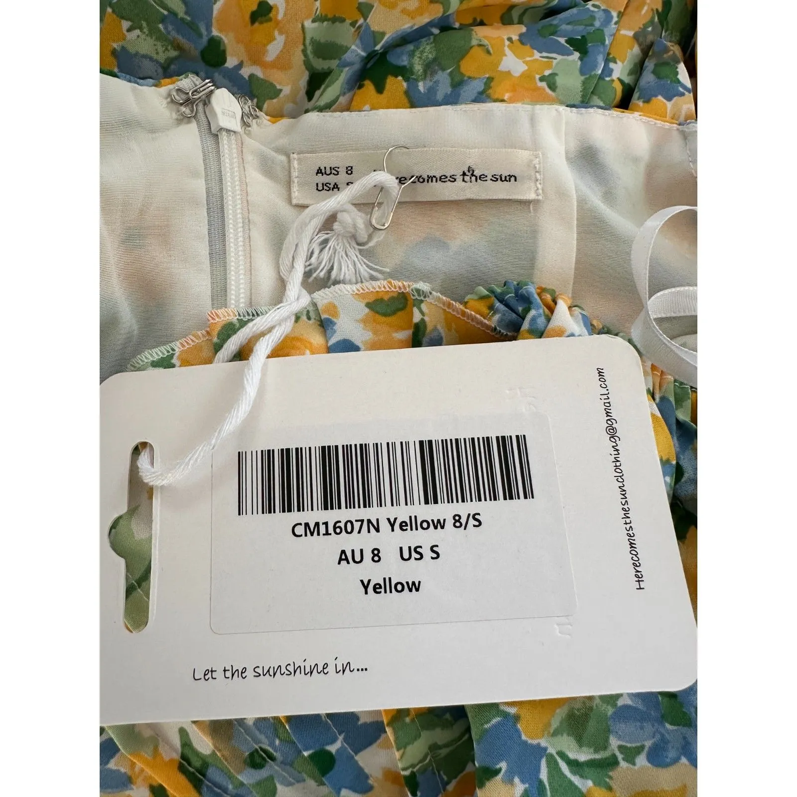 Here Comes the Sun Candy Box Mini Dress Floral Size Small NWT - Image 8