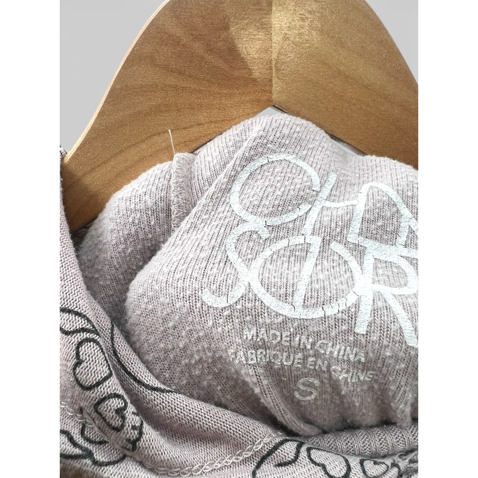 Chaser blush pink skull hearts hooded sweater + pant set lounge pajama matching - Image 5