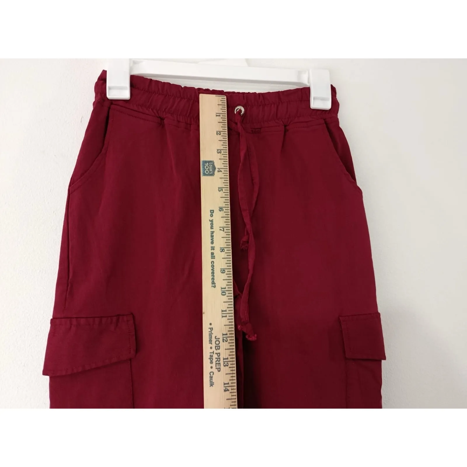 Faden Women’s Cargo Jogger Pants Burgundy Size Medium Red - Image 8