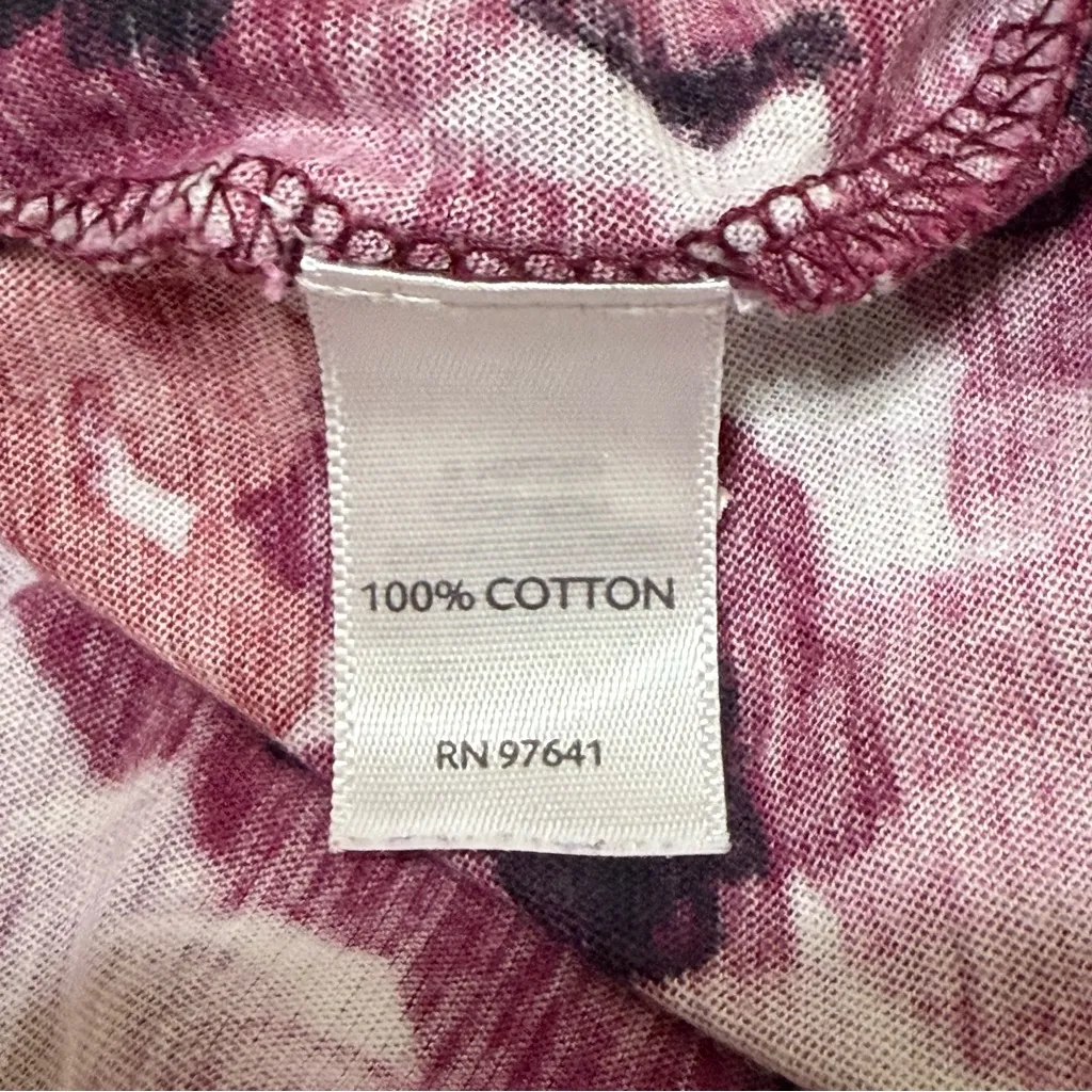 J.Jill Red Pink Floral V - Image 7