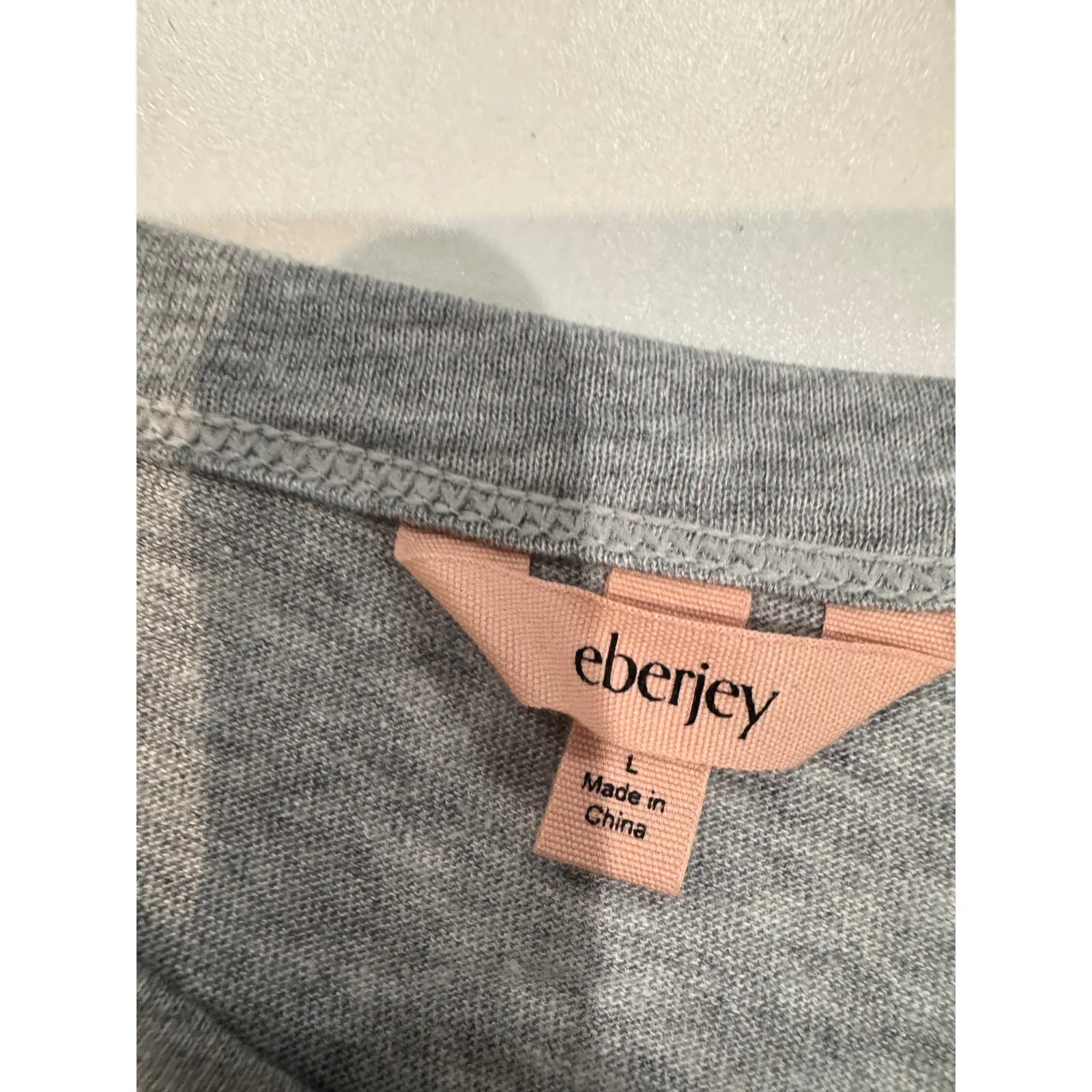 Eberjey Grey Lounge Pajama Set Top Pants Size L - Image 7