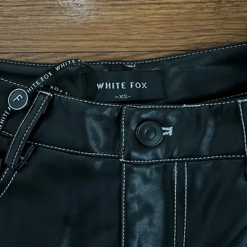 NWT White Fox Boutique Black Leather Pants *highrise - Image 3