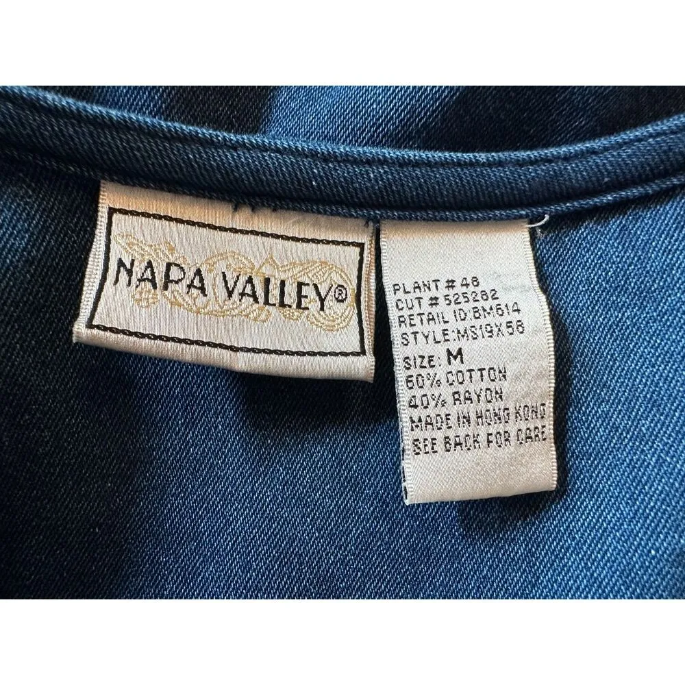 Vintage Denim Maxi Dress Size Medium Blue - Image 3