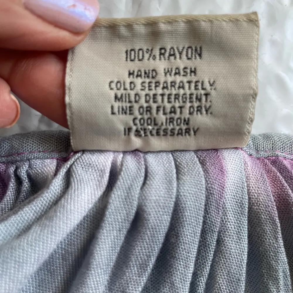 NaPua Collection Honolulu Pink and Blue Tie Dye Dress Cover Up Size M - Image 5