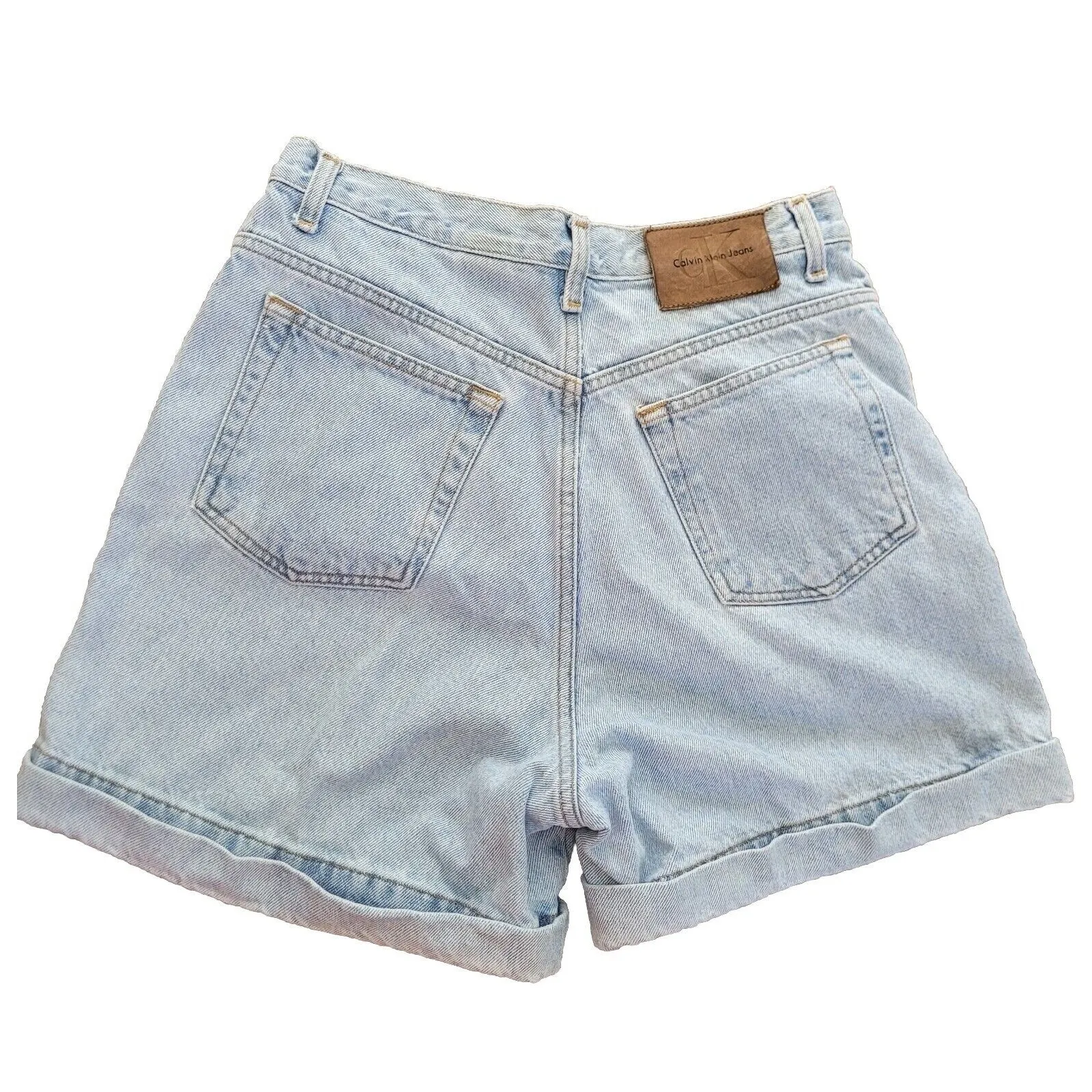 Vintage CK Calvin Klein Cuffed Mom 90’s Shorts Medium Wash Y2K Size 16 32 - Image 5